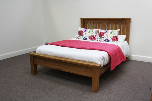 Hampshire Oak Double Low Foot End Bed